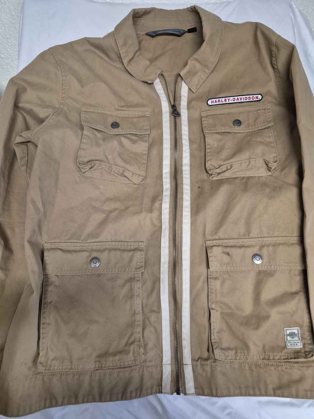 Harley-Davidson Men's Tan Workwear Zip Jacket